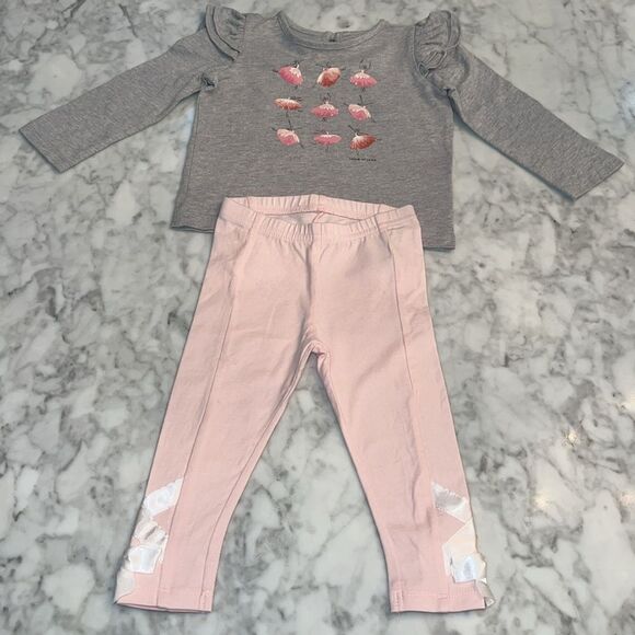 JANIE & JACK BALLET PINK OUTFIT 12/18M - Picture 6 of 8